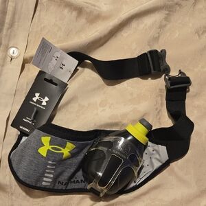 Under Armour Black, Gray, and Yellow Hydration Belt